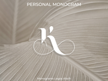 K Monogram Logo, Elegant Initial Monogram Product Image 7