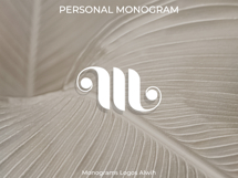 M Monogram Logo, Elegant Initial Monogram Product Image 3