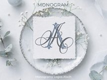 AA Wedding Monogram Logo | Elegant Initials Vector Product Image 9