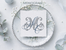 MA AM Wedding Monogram Logo | Elegant Initials Vector Product Image 2