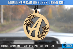 Monogram Car Charms Laser Cut | Car Accessories | Suspension Product Image 1