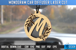 Monogram Car Charms Laser Cut | Car Accessories | Suspension Product Image 1