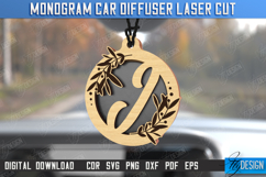 Monogram Car Charms Laser Cut | Car Accessories | Suspension Product Image 1