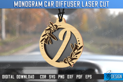 Monogram Car Charm Laser Cut, Rear View Mirror Car Accessory Product Image 16