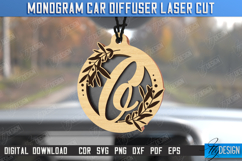 Monogram Car Charms Laser Cut | Car Accessories | Suspension Product Image 1