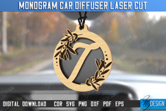 Monogram Car Charm Laser Cut, Rear View Mirror Car Accessory Product Image 25