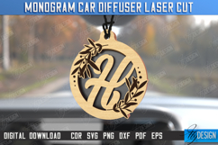 Monogram Car Charms Laser Cut | Car Accessories | Suspension Product Image 1