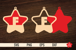 The Christmas Star Monogram SVG is great for creating wonderful decorations and to use as a gift tag.