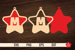 The Christmas Star Monogram SVG is great for creating wonderful decorations and to use as a gift tag.