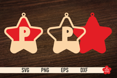The Christmas Star Monogram SVG is great for creating wonderful decorations and to use as a gift tag.