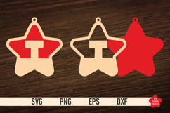 The Christmas Star Monogram SVG is great for creating wonderful decorations and to use as a gift tag.