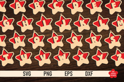 The Christmas Star Monogram SVG is great for creating wonderful decorations and to use as a gift tag.