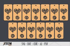 Monogram Gift Tags Laser Cut SVG Files Template Product Image 2