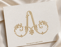 A Monogram Logo, Elegant Initial Monogram Product Image 2