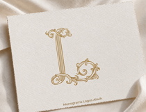 L Monogram Logo, Elegant Initial Monogram Product Image 3