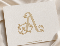 A Monogram Logo, Elegant Initial Monogram Product Image 7