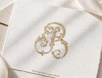 B Monogram Logo, Elegant Initial Monogram Product Image 4