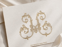 H Monogram Logo, Elegant Initial Monogram Product Image 4