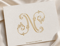 N Monogram Logo, Elegant Initial Monogram Product Image 3