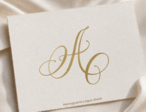 A Monogram Logo, Elegant Initial Monogram Product Image 6