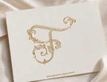 F Monogram Logo, Elegant Initial Monogram Product Image 6