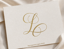 L Monogram Logo, Elegant Initial Monogram Product Image 3
