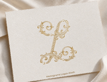 L Monogram Logo, Elegant Initial Monogram Product Image 3