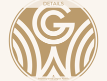 WG GW Wedding Monogram Logo | Elegant Initials Vector Product Image 3