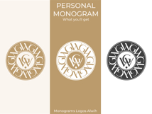 WG GW Wedding Monogram Logo | Elegant Initials Vector Product Image 6