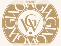 WG GW Wedding Monogram Logo | Elegant Initials Vector Product Image 2