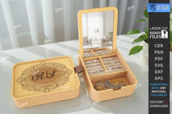 Personalized Jewelry Boxes with Mirror Laser Cut Bundle |CNC Product Image 6