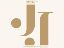 JJ Wedding Monogram Logo | Elegant Initials Vector Product Image 6