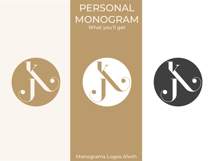 JK KJ Wedding Monogram Logo | Elegant Initials Vector Product Image 6