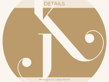 JK KJ Wedding Monogram Logo | Elegant Initials Vector Product Image 2