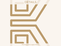 K Monogram Logo, Elegant Initial Monogram Product Image 8