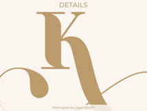 K Monogram Logo, Elegant Initial Monogram Product Image 8