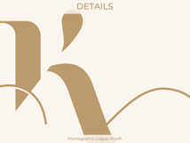 K Monogram Logo, Elegant Initial Monogram Product Image 6