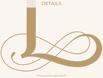 L Monogram Logo, Elegant Initial Monogram Product Image 8