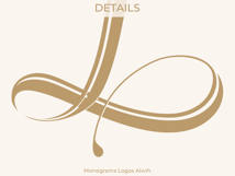 L Monogram Logo, Elegant Initial Monogram Product Image 2