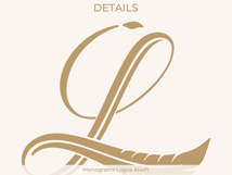 L Monogram Logo, Elegant Initial Monogram Product Image 9