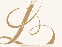 L Monogram Logo, Elegant Initial Monogram Product Image 2
