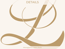 L Monogram Logo, Elegant Initial Monogram Product Image 5