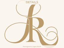 LR RL Wedding Monogram Logo | Elegant Initials Vector Product Image 6