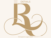 LR RL Wedding Monogram Logo | Elegant Initials Vector Product Image 3
