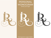 LR RL Wedding Monogram Logo | Elegant Initials Vector Product Image 2