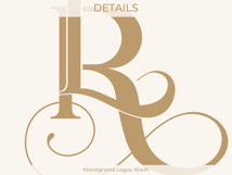 LR RL Wedding Monogram Logo | Elegant Initials Vector Product Image 3