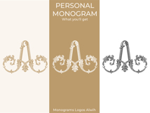 A Monogram Logo, Elegant Initial Monogram Product Image 6