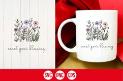 Count your blessing svg, floral mug design Product Image 1