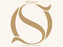 OS SO SQ QS Wedding Monogram Logo | Elegant Initials Vector Product Image 5