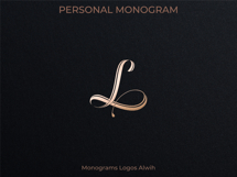 L Monogram Logo, Elegant Initial Monogram Product Image 5